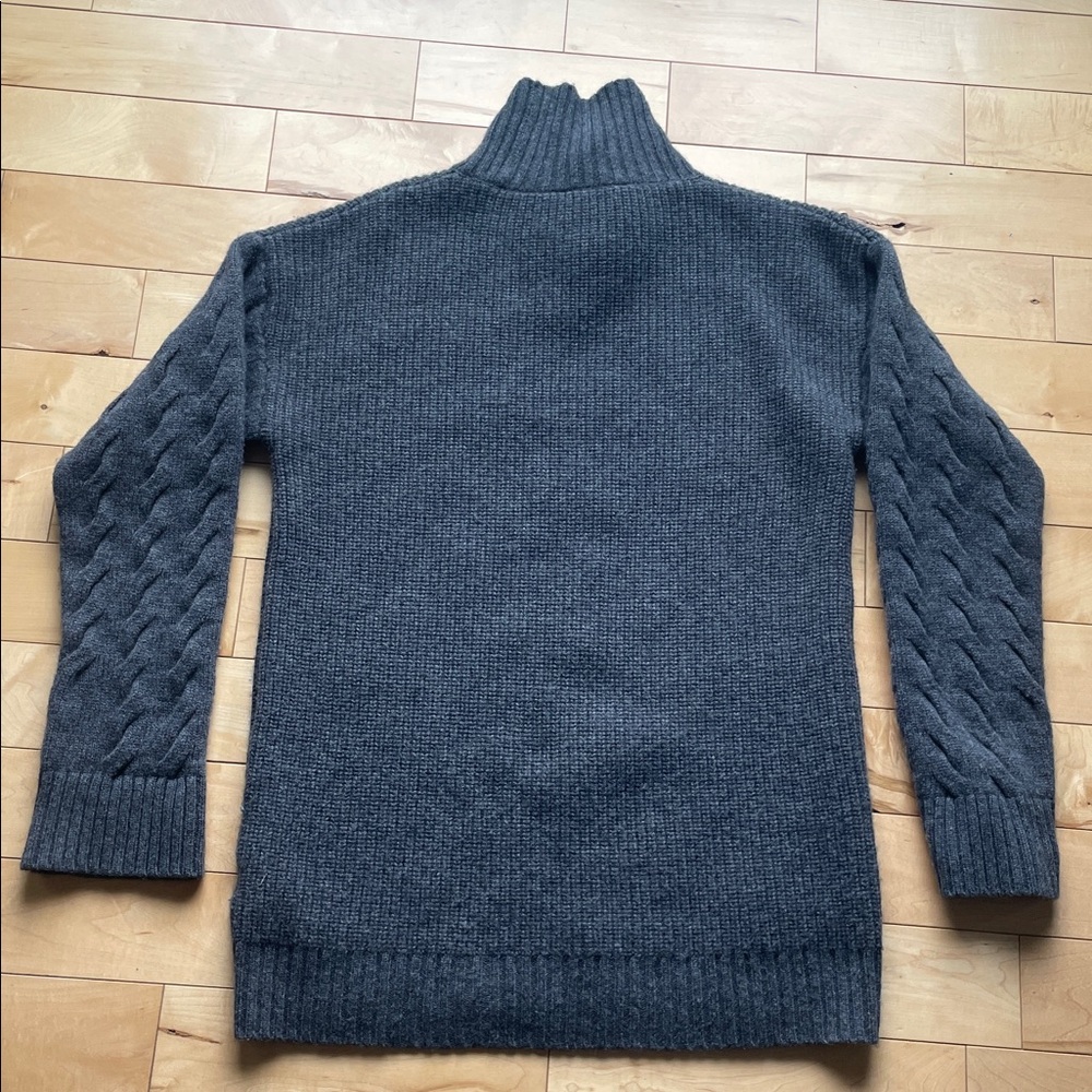 Gentle Herd wool-cashmere blend sweater, charcoal grey, sz S